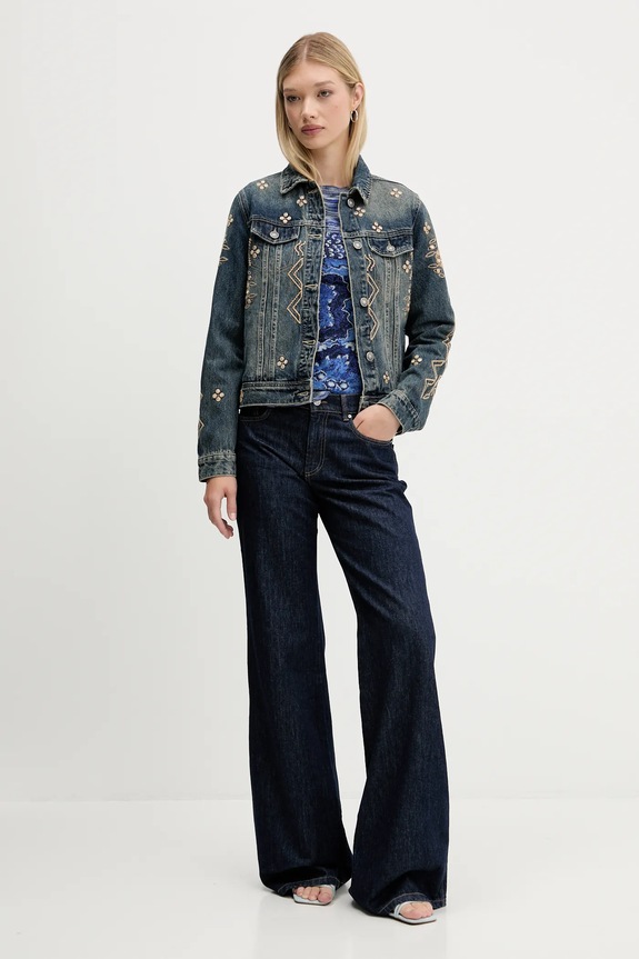 Desigual giacca di jeans ESPEJOS 25WWED11 blu AW25