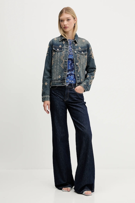 Desigual giacca di jeans ESPEJOS 25WWED11 blu AW25