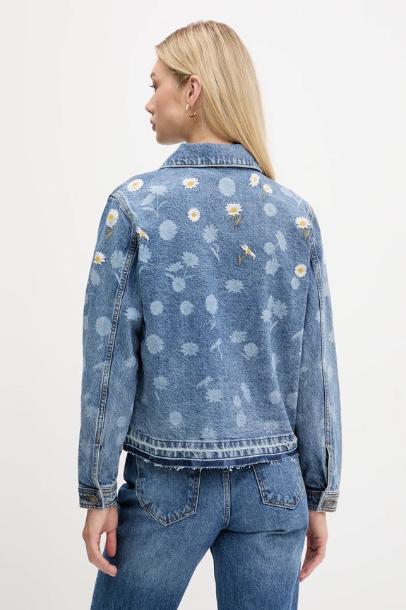 Odzież Desigual kurtka jeansowa DAISY 25WWED15 niebieski