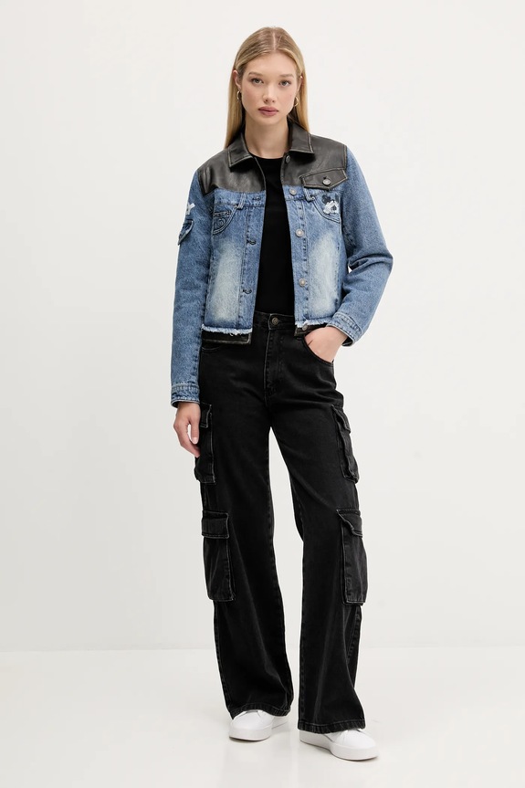 Desigual geacă jeans CONSTRA 25WWED16 albastru AW25