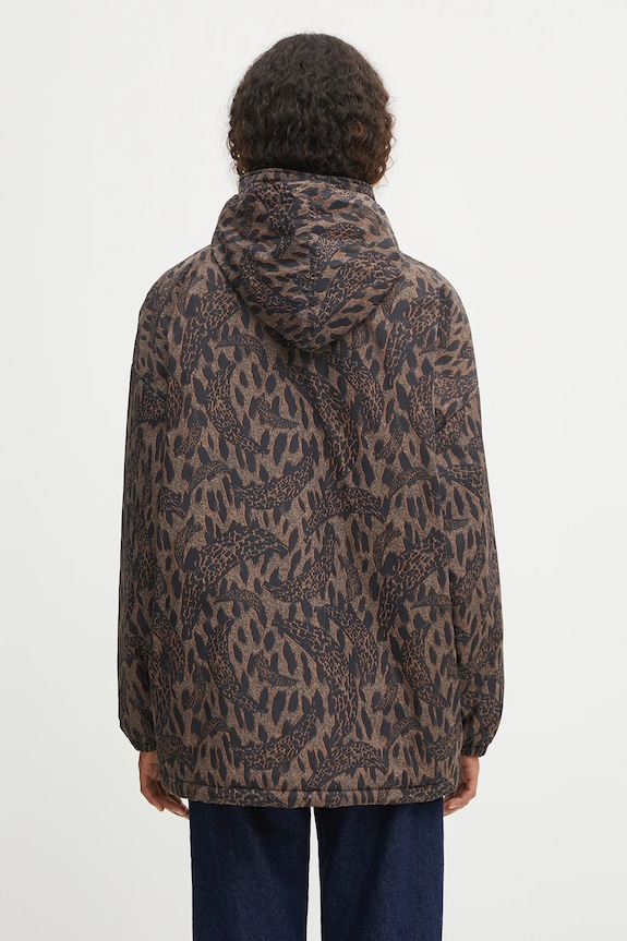 Îmbrăcăminte Fiorucci jacheta de bumbac Nylon Banimalier Print Zip Up W02FPOJA440NY01BR01 maro