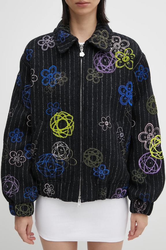 Vunena jakna Kenzo Futura Bomber FF62BL2409GM crna
