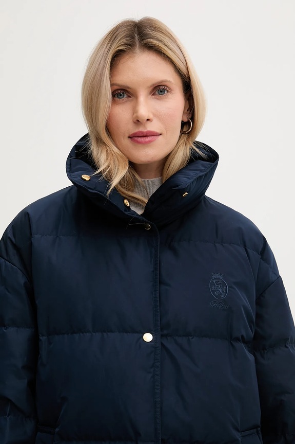 Μπουφάν με επένδυση από πούπουλα Tommy Hilfiger σκούρο μπλε WW0WW47279