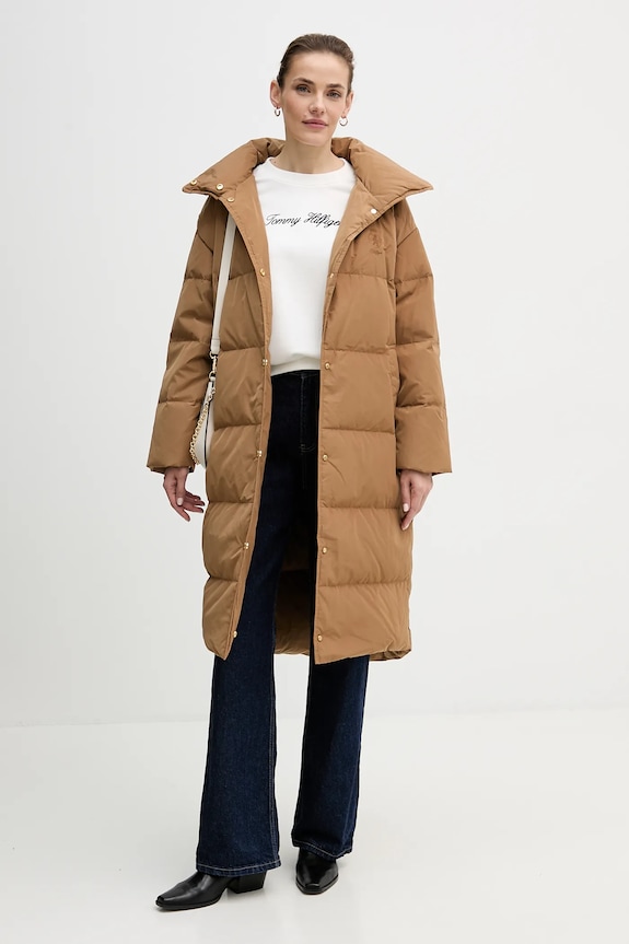 Pernata jakna Tommy Hilfiger WW0WW47279 smeđa AW25