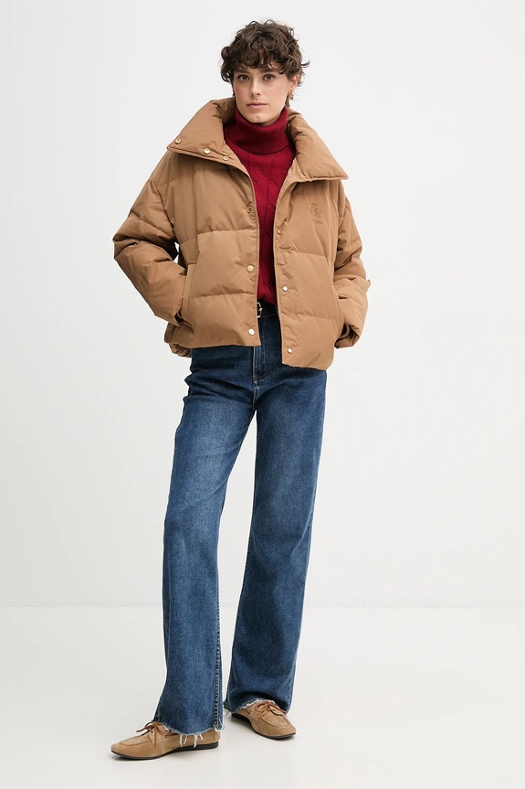 Tommy Hilfiger kurtka puchowa WW0WW47294 brązowy AW25