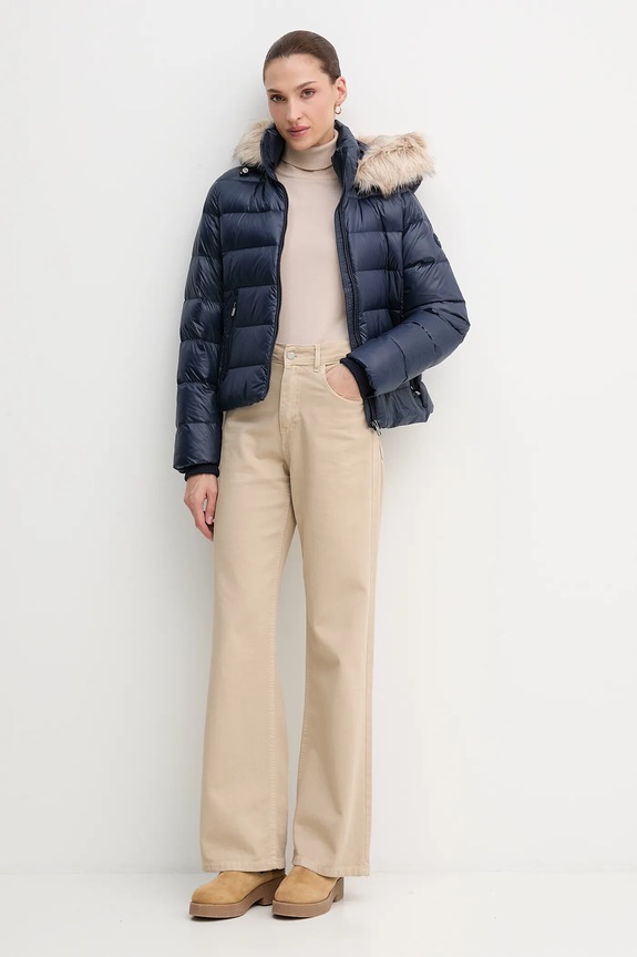 Páperová bunda Tommy Hilfiger WW0WW47354 tmavomodrá AW25