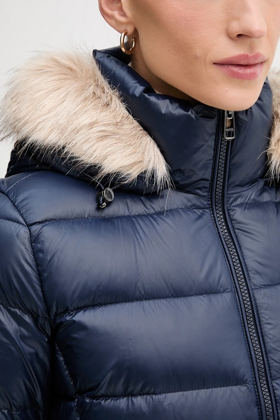 Páperová bunda Tommy Hilfiger WW0WW47354 tmavomodrá