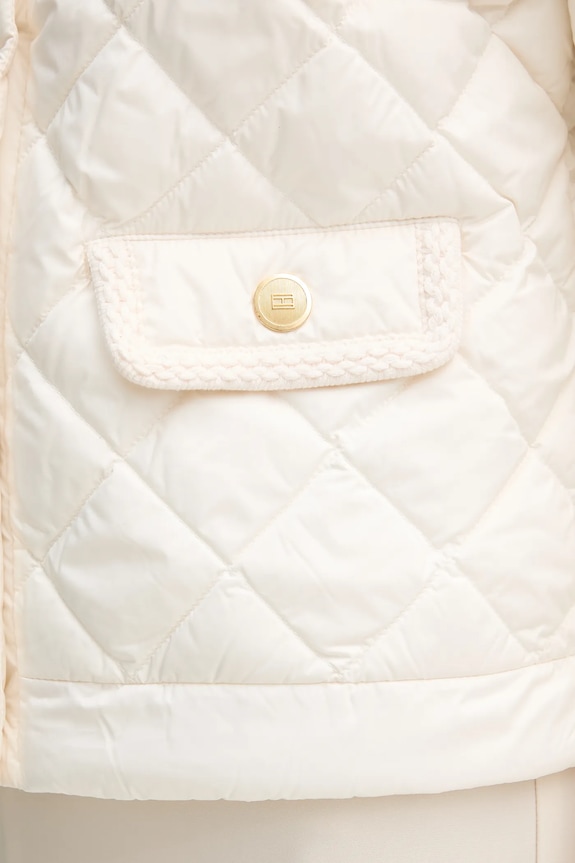 Μπουφάν με επένδυση από πούπουλα Tommy Hilfiger μπεζ WW0WW47449