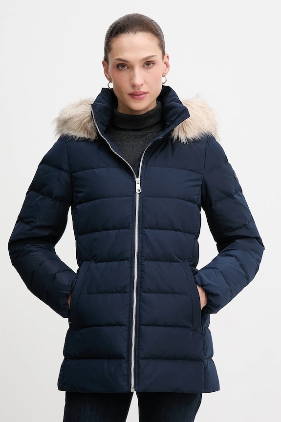 Páperová bunda Tommy Hilfiger zateplené tmavomodrá WW0WW47542