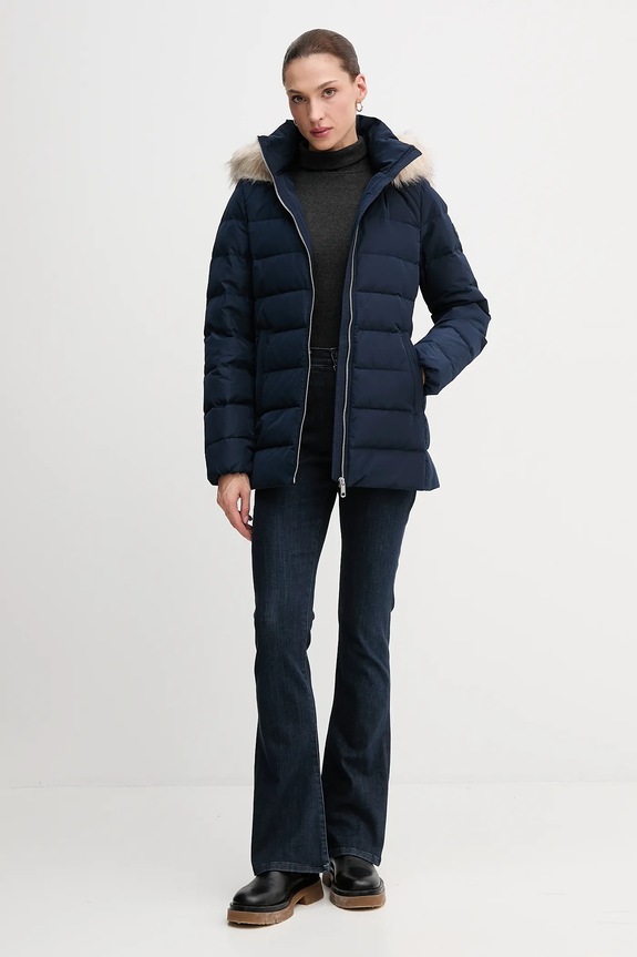 Páperová bunda Tommy Hilfiger WW0WW47542 tmavomodrá AW25