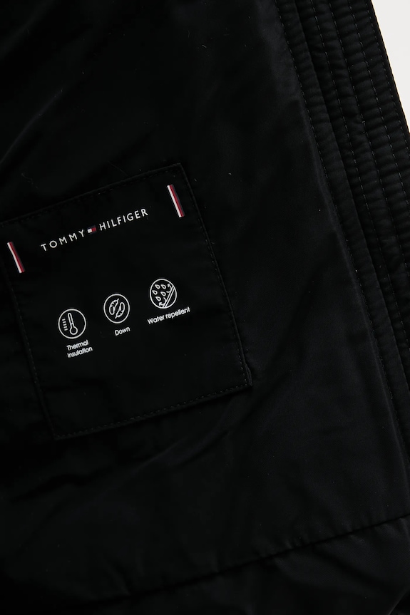 Μπουφάν με επένδυση από πούπουλα Tommy Hilfiger WW0WW47542 μαύρο