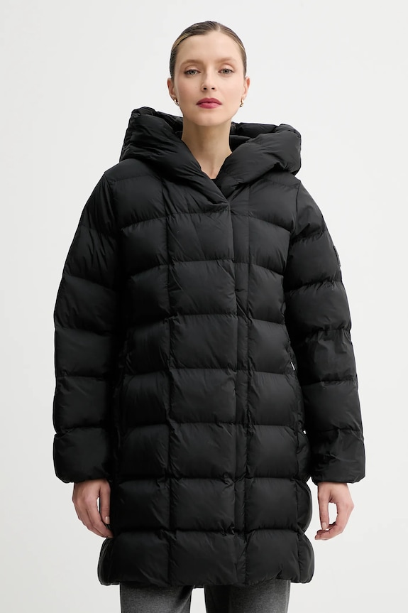 Bunda Calvin Klein oversize čierna LV044D541G