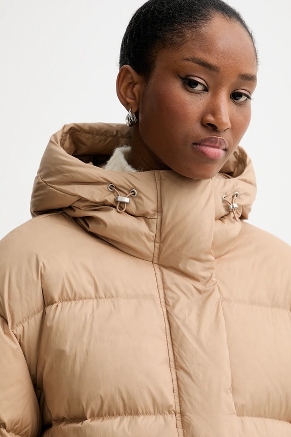 Μπουφάν με επένδυση από πούπουλα Calvin Klein μπεζ LV044D525G