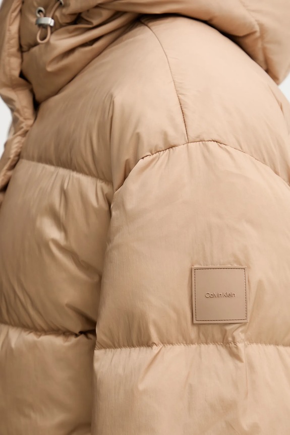 Μπουφάν με επένδυση από πούπουλα Calvin Klein LV044D525G μπεζ