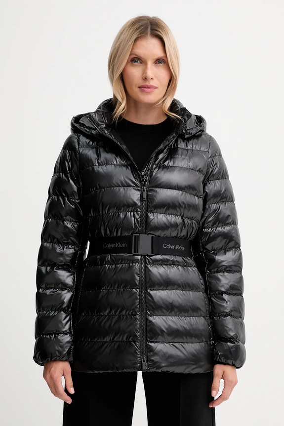 Calvin Klein rövid kabát szigetelt fekete LV044D542G