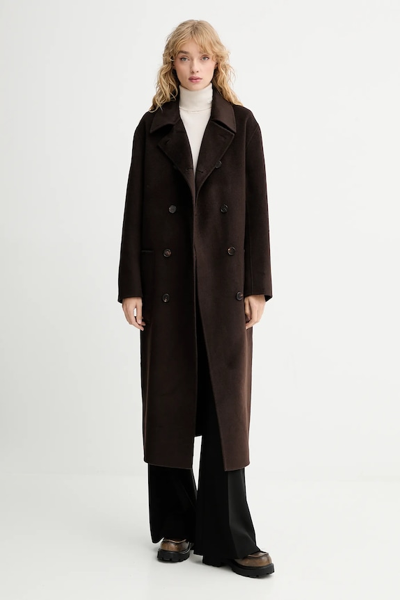Μάλλινο παλτό Filippa K μαλλί καφέ 31610.FK