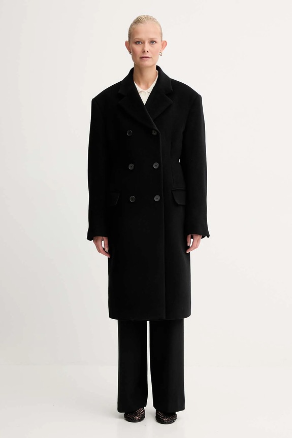 Kaput s dodatkom vune Filippa K bez tople podstave crna 31972.FK