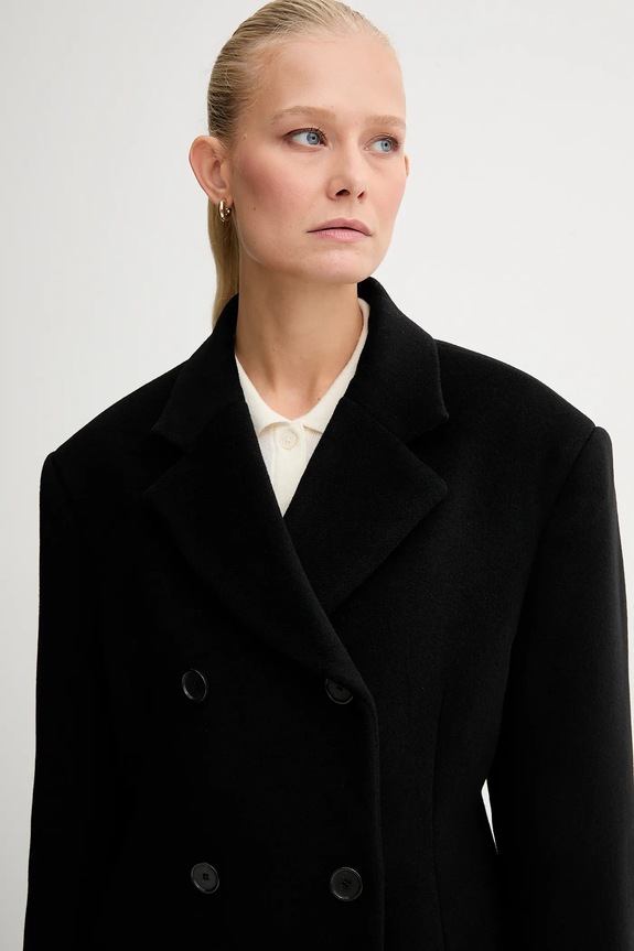 Kaput s dodatkom vune Filippa K crna 31972.FK