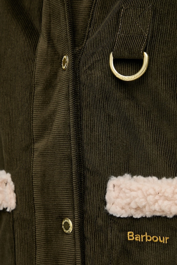 Barbour geacă din velur TABITHA LCA0366 verde