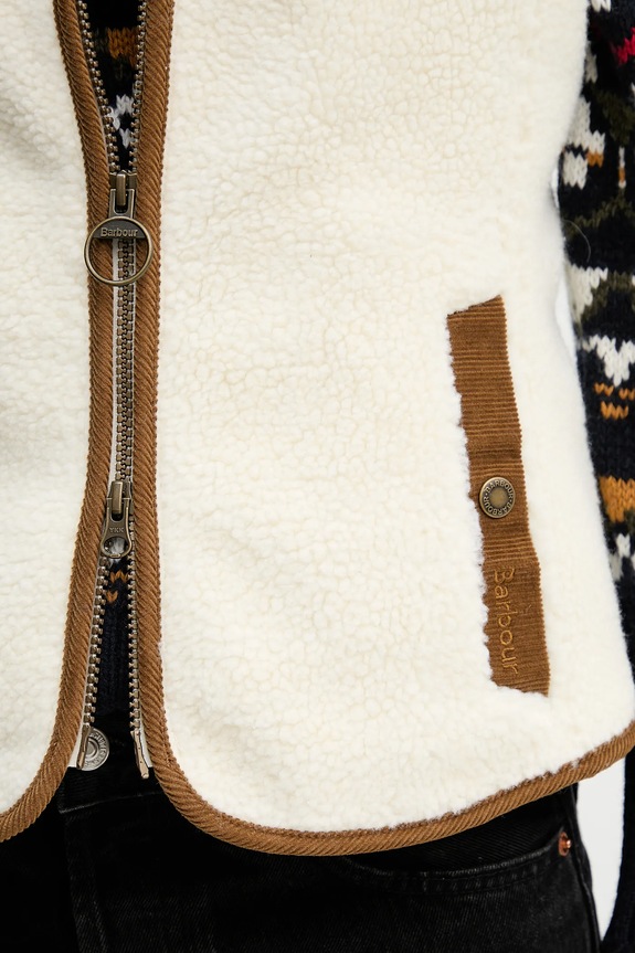 Φούτερ από φλις Barbour BURFORD LFL0055 μπεζ