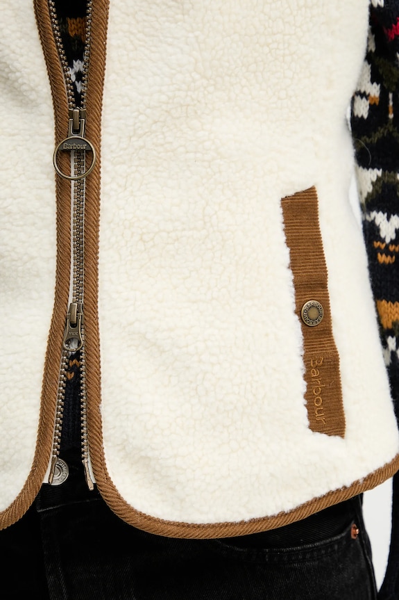 Φούτερ από φλις Barbour BURFORD LFL0055 μπεζ