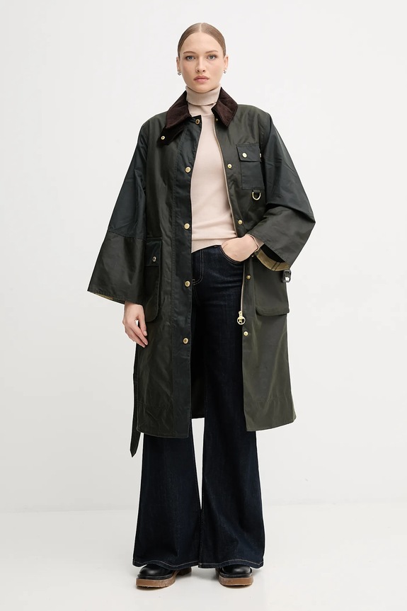Βαμβακερό μπουφάν Barbour MILDA LWX1486 πράσινο AW25