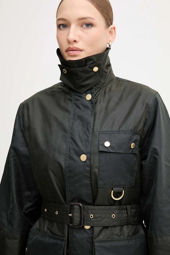 Βαμβακερό μπουφάν Barbour MILDA LWX1486 πράσινο