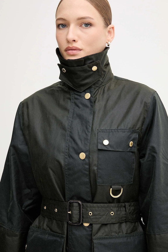 Βαμβακερό μπουφάν Barbour MILDA LWX1486 πράσινο