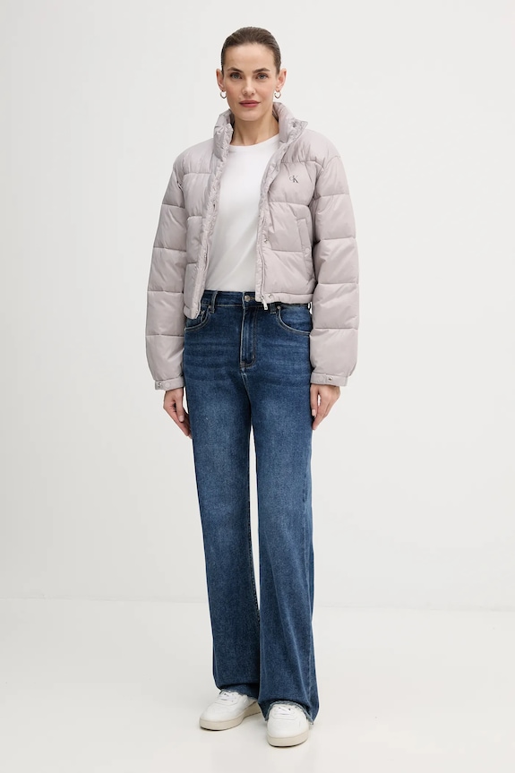 Bunda Calvin Klein Jeans LV047D504G sivá AW25