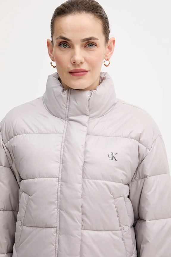 Bunda Calvin Klein Jeans sivá LV047D504G