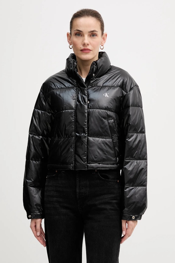 Bunda Calvin Klein Jeans zateplené čierna LV047D504G