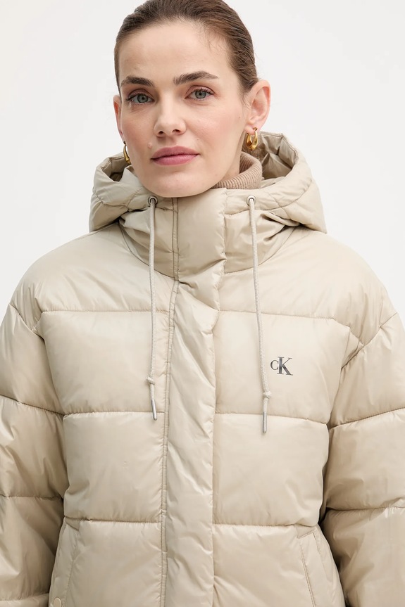 Bunda Calvin Klein Jeans béžová LV047D505G