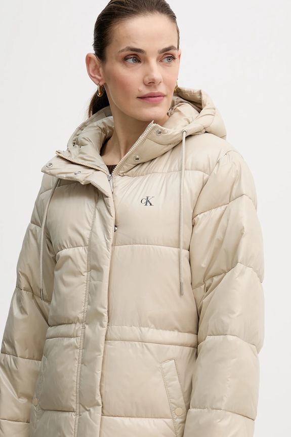 Bunda Calvin Klein Jeans béžová LV047D506G
