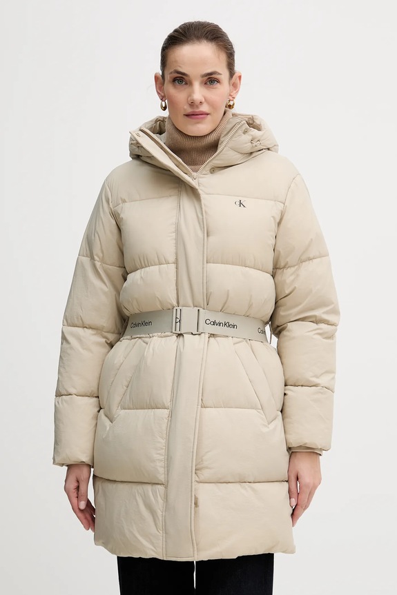 Bunda Calvin Klein Jeans zateplené béžová LV047D508G