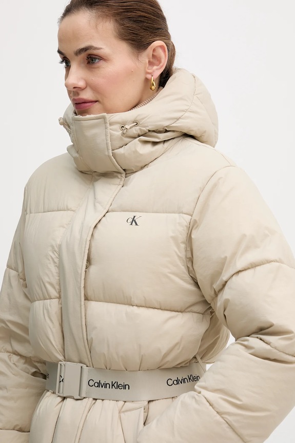 Bunda Calvin Klein Jeans béžová LV047D508G