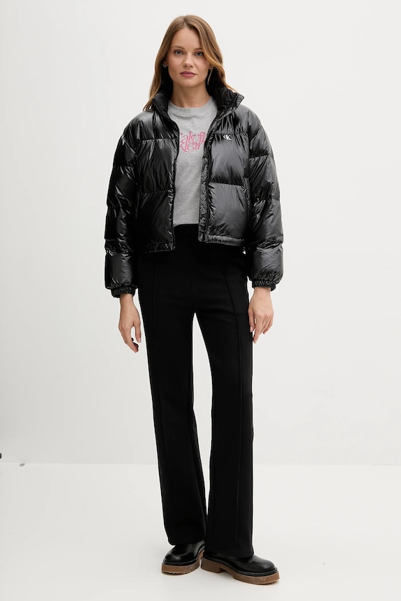 Μπουφάν με επένδυση από πούπουλα Calvin Klein Jeans LV047D510G μαύρο AW25