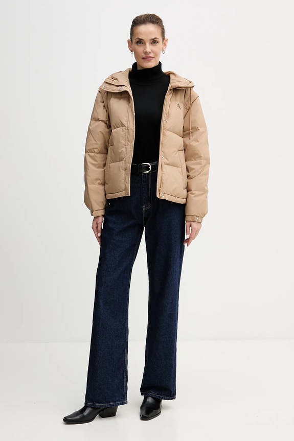 Brezrokavnik s puhom Calvin Klein Jeans LV044D522G bež AW25