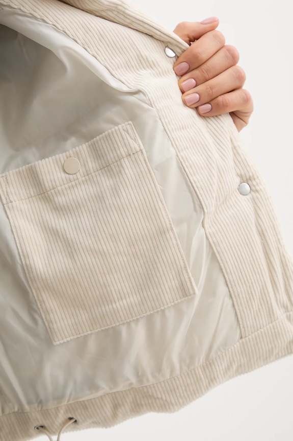 Manšestrová péřová bunda Calvin Klein Jeans LV044D527G