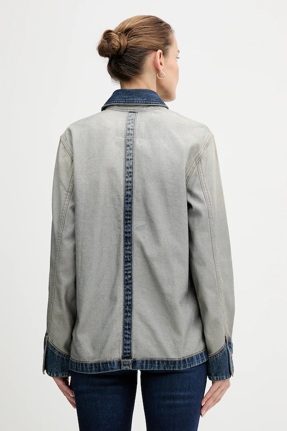 Oblačila Bombažna jakna iz jeansa Calvin Klein Jeans LV047D753G modra