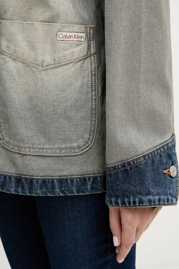 Bombažna jakna iz jeansa Calvin Klein Jeans LV047D753G modra