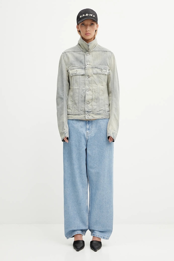 Rick Owens DRKSHDW kurtka jeansowa bawełniana Trucker Worker DS02E7701.DMP