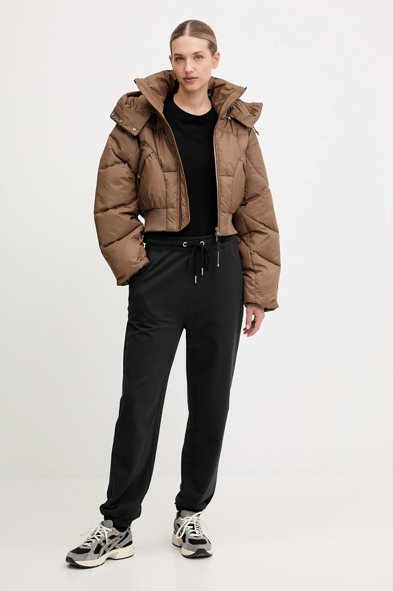 adidas by Stella McCartney kurtka ASMC Crop JM3652 brązowy AW25