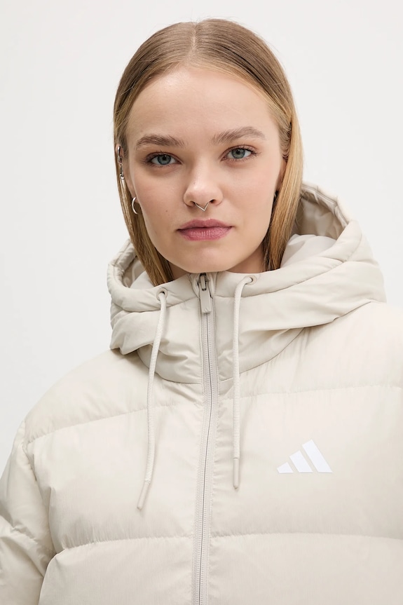 adidas geacă de puf Essentials Climawarm bej JM4107