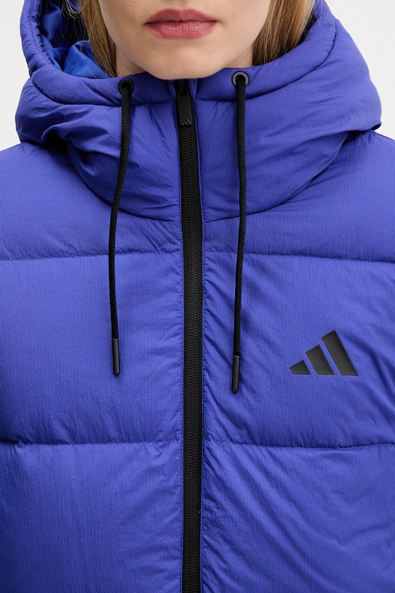 Μπουφάν με επένδυση από πούπουλα adidas Essentials Climawarm JW9109 μωβ