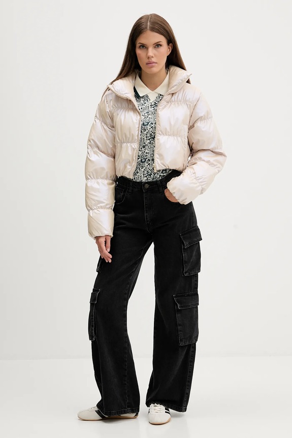 Jakna adidas Originals Ess Glossy JX2985 bež AW25