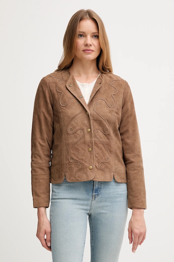 Semišová bunda Hoss Intropia 5432681 hnědá AW25