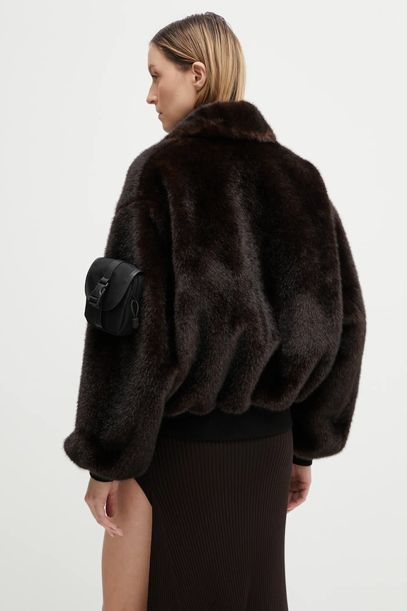 Ρούχα Μπουφάν Coperni Faux Fur Bomber COPBL33F9015 καφέ