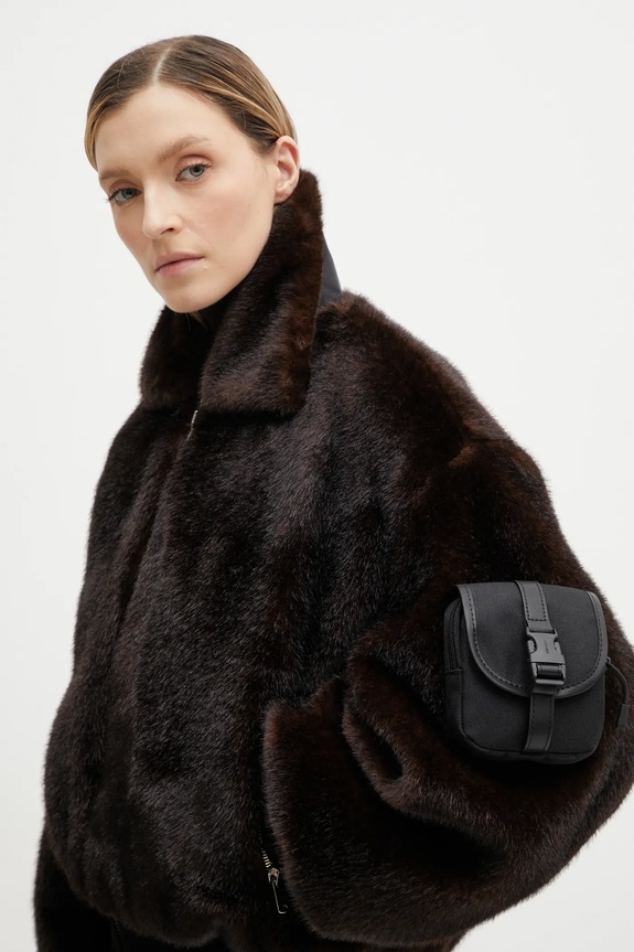Coperni rövid kabát Faux Fur Bomber barna COPBL33F9015