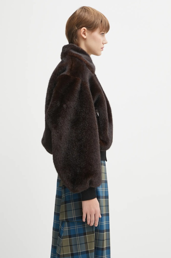 Куртка Coperni Faux Fur Bomber коричневий COPBL33F9015