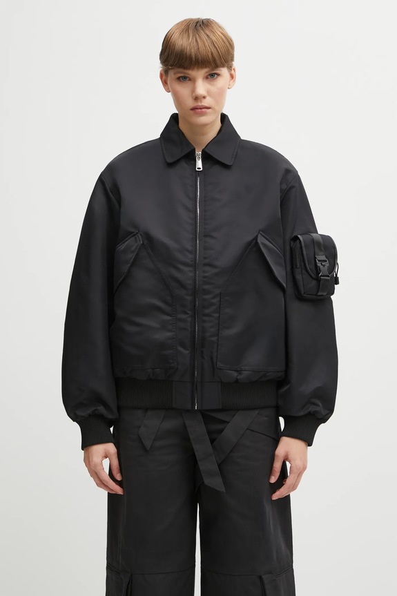 Coperni geacă Bomber fara gluga negru COPBL32F3003